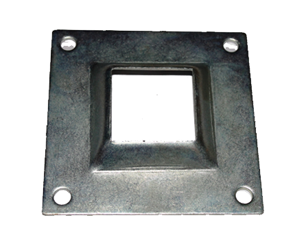 Floor post mounting plate